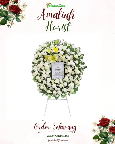 Krans Bunga Duka Cita di Sumberngepoh